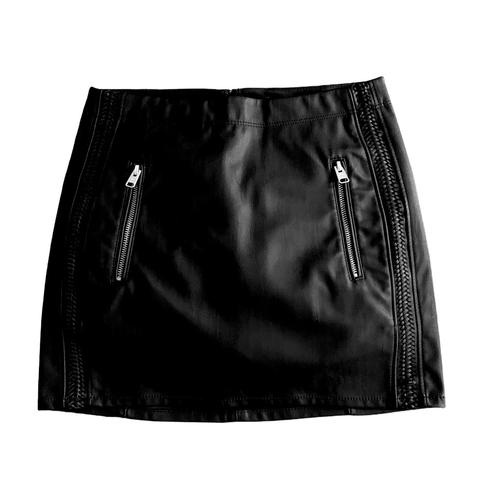 Faux Leather Expeess Mini Skirt